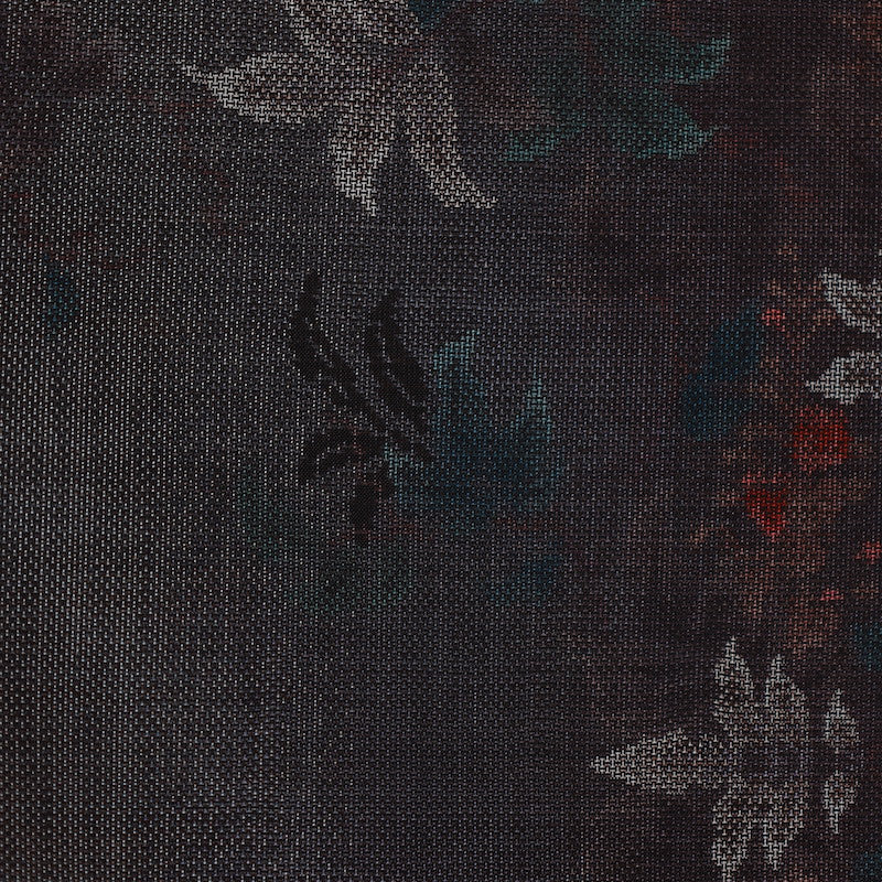 Used kimono  (Tsumugi) L-size 100% silk  / 1085