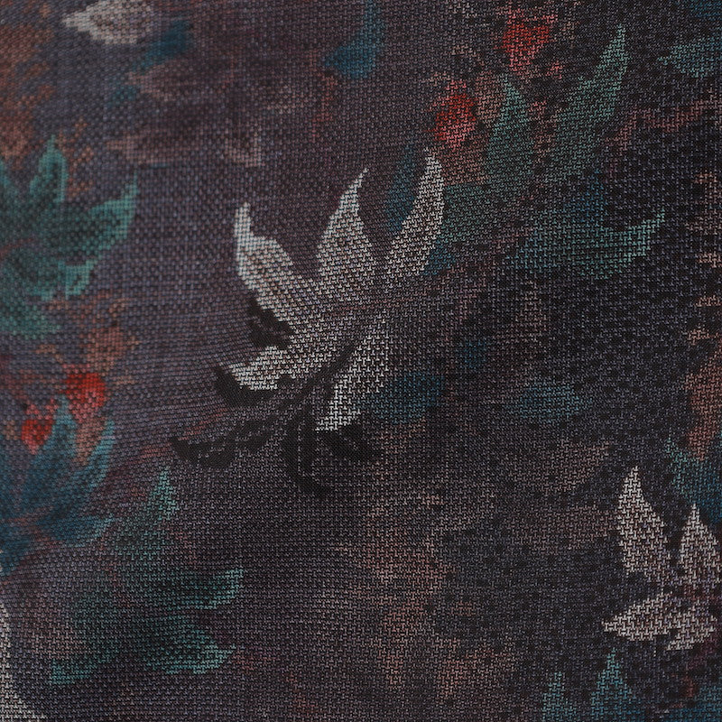 Used kimono  (Tsumugi) L-size 100% silk  / 1085