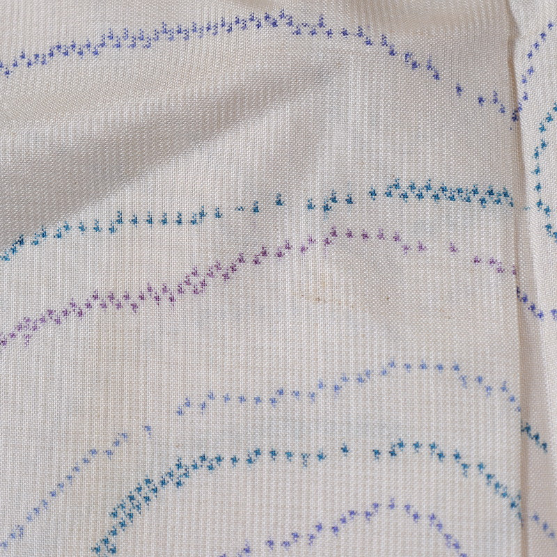 Used kimono  (Tsumugi) L-size 100% silk  / 1087