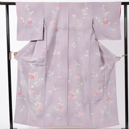 Used kimono  (Houmongi) M-size 100% silk  / 1099