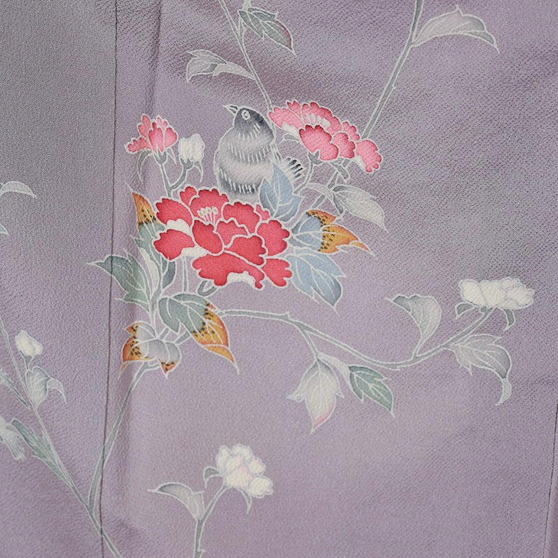 Used kimono  (Houmongi) M-size 100% silk  / 1099