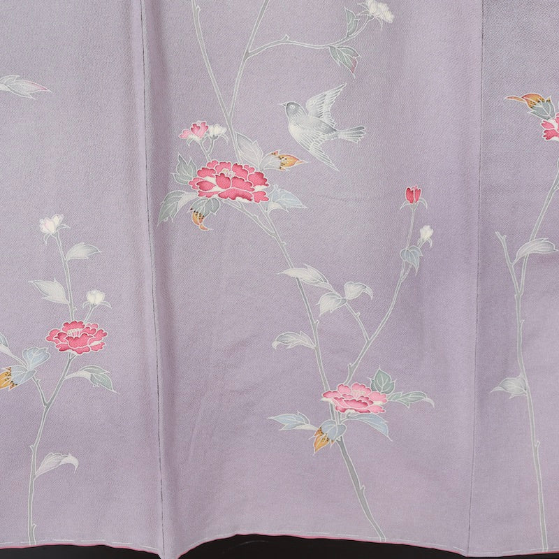 Used kimono  (Houmongi) M-size 100% silk  / 1099