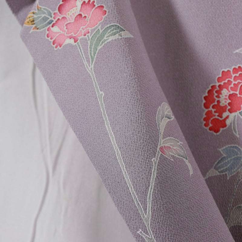 Used kimono  (Houmongi) M-size 100% silk  / 1099