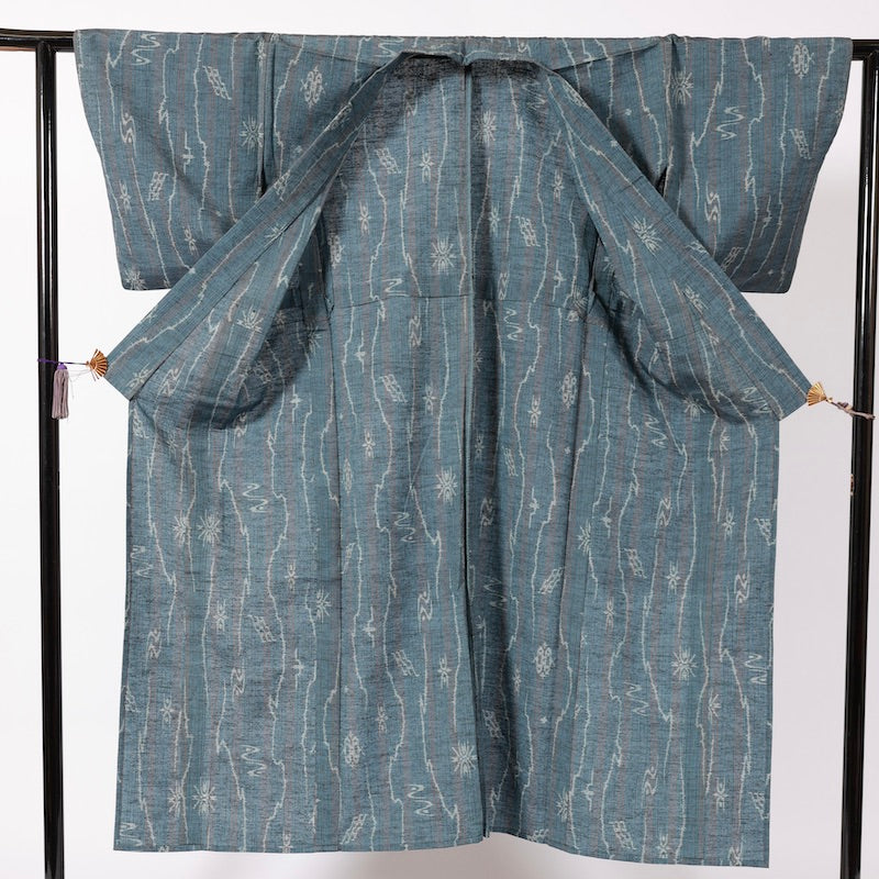 Used kimono  (Tsumugi) S-size 100% silk  / 1104