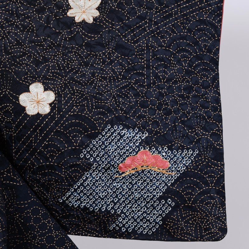 Used kimono  (Tsukesage) M-size 100% silk  / 1105