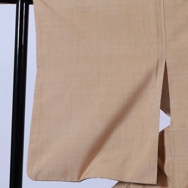 Used kimono  (Tsumugi) L-size 100% silk  / 1124