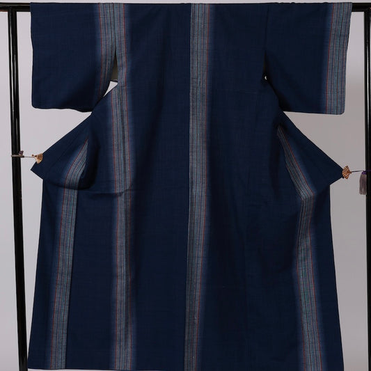 Used kimono  (Tsumugi) M-size 100% silk  /1130