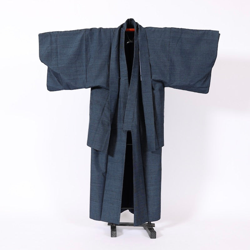 Used kimono, jacket 2piece set , men’s   L-size 100% silk  / 1170