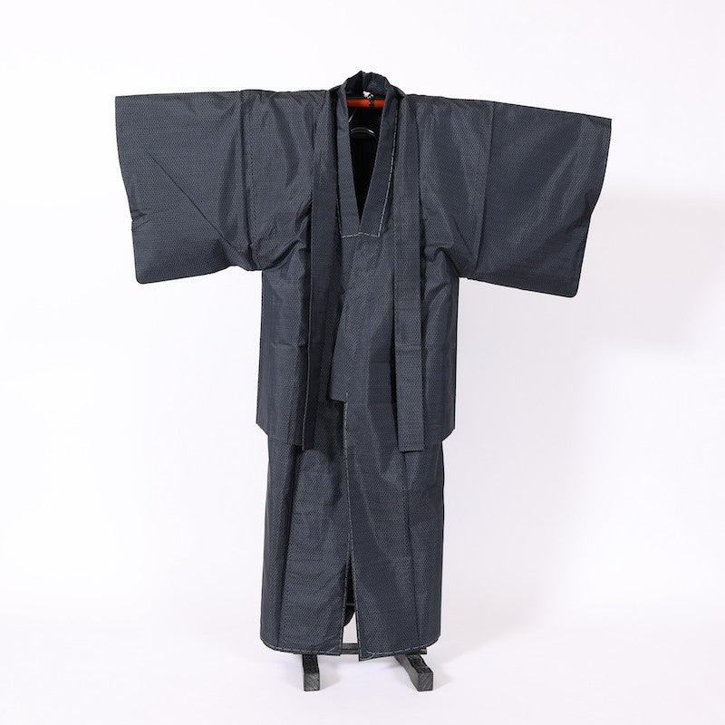 Used kimono, jacket 2piece set , men’s   L-size 100% silk  / 1172