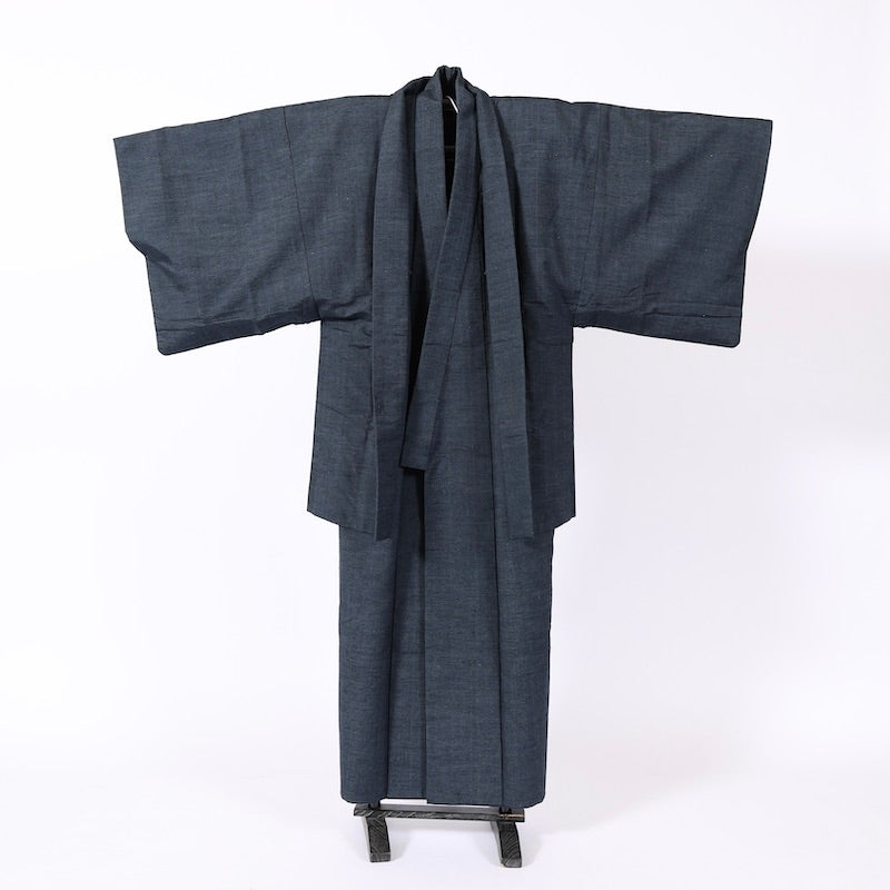 Used kimono, jacket 2piece set , men’s   L-size 100% silk  / 1170