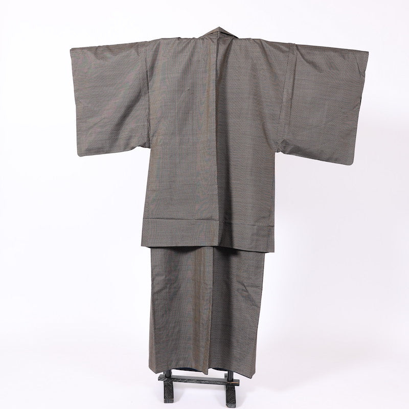 Used kimono, jacket 2piece set , men’s   L-size 100% silk  / 1177