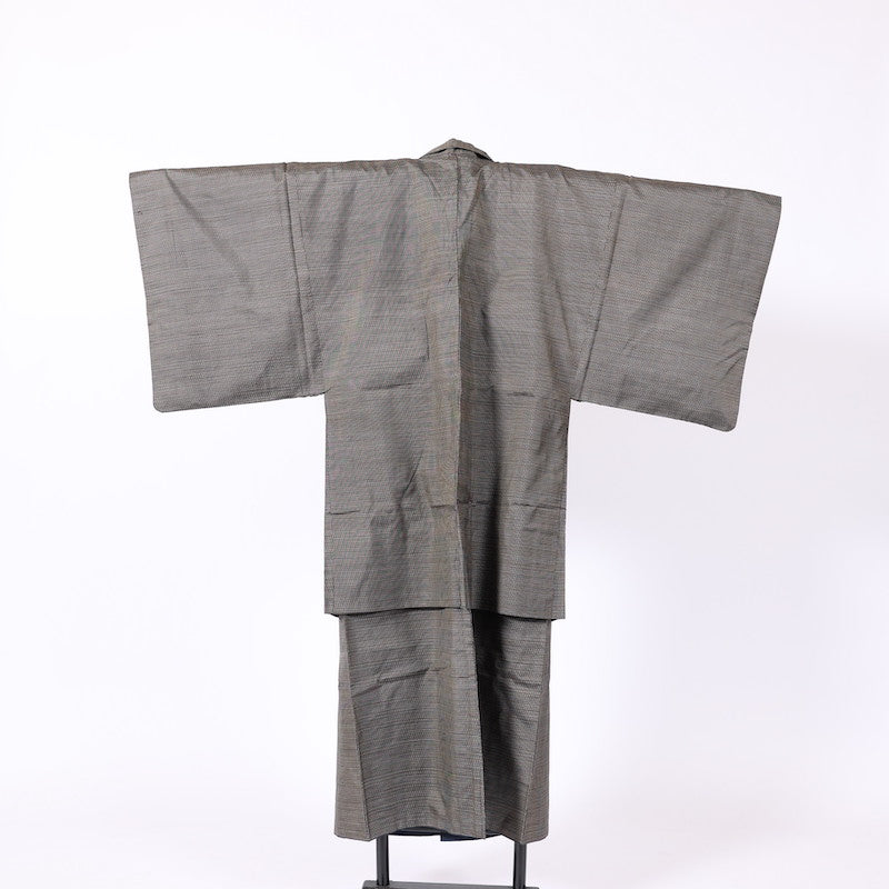 Used kimono, jacket 2piece set , men’s   M-size 100% silk  / 1176