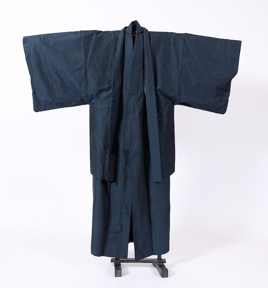 Used kimono, jacket 2piece set , men’s   L-size 100% silk  / 1175