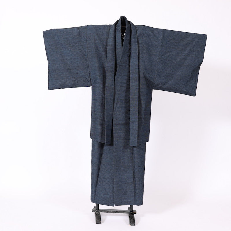 Used kimono, jacket 2piece set , men’s   L-size 100% silk  / 1175