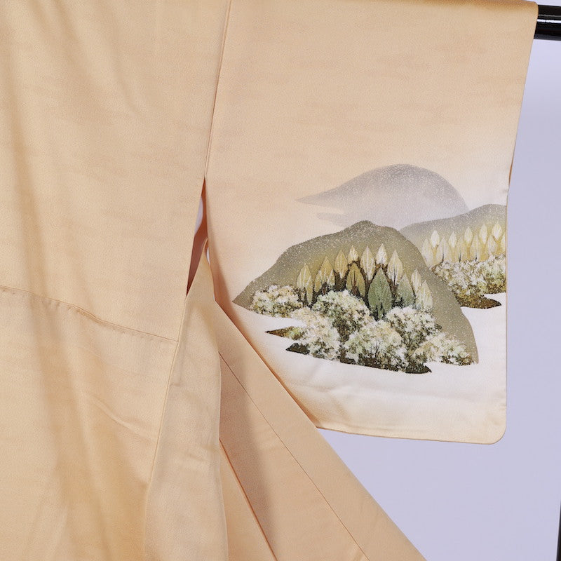 Japanese kimono  (Tsukesage) M-size 100% silk  / 772