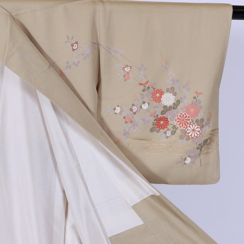 Japanese kimono  (Houmongi) S-size 100% silk  / 768