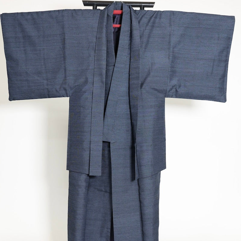 Used kimono, jacket 2piece set , men’s   M-size 100% silk  / 1174