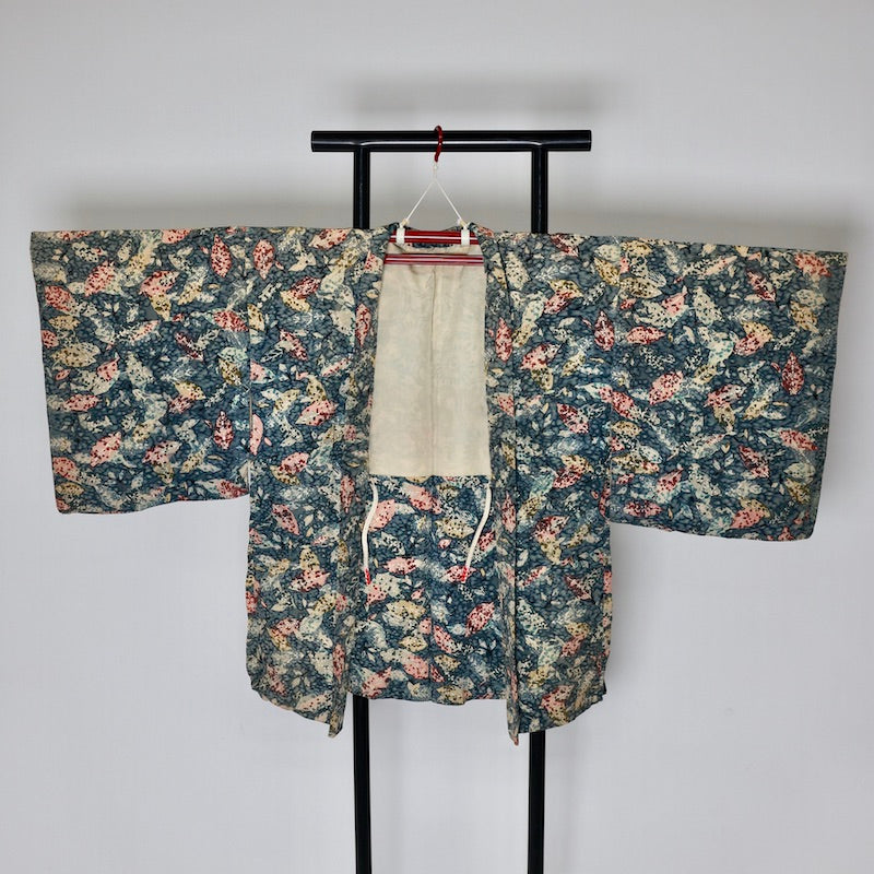 Japanese kimono  Jacket (Haori) S-size 100% silk  / 815