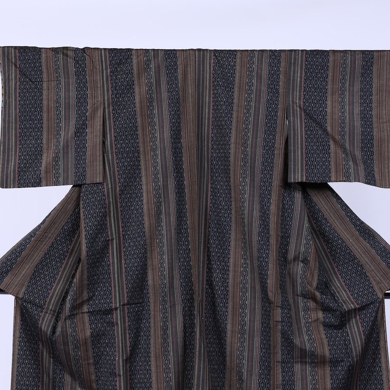 Japanese kimono  (Tsumugi) M-size 100% silk  /818