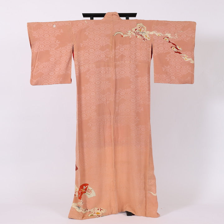 Atique Japanese kimono  (Tsukesage) S-size 100% silk  /  384