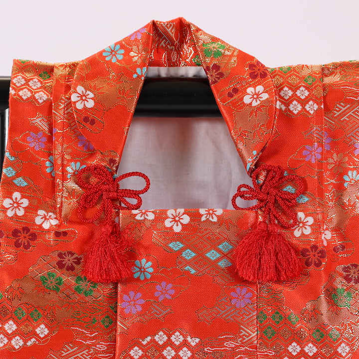 Antique Japanese kimono Children's jacket sash belt (obi) 100% silk   / 443