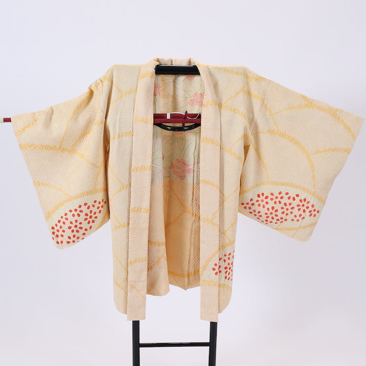 Japanese kimono  Jacket (Haori) M-size 100% silk  / 455