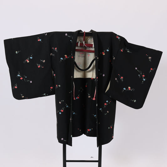 Vintage Japanese kimono  Jacket (Haori) S-size 100% silk  / 461