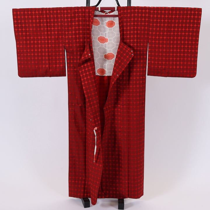 Japanese kimono  raincoat M-size 100% silk  / 470