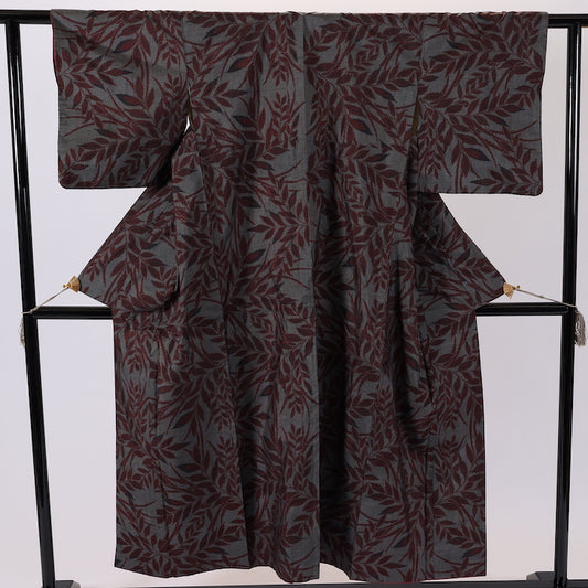 Vintage Japanese kimono  (Tsumugi) M-size 100% silk  / 485