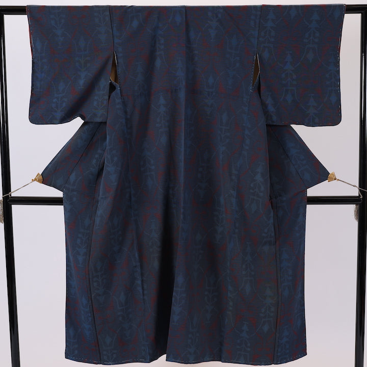 Vintage Japanese kimono  (Tsumugi) S-size 100% silk  / 497