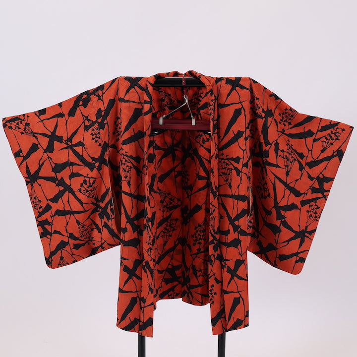 Vintage Japanese kimono  Jacket (Haori) -Msize 100% silk  / 503