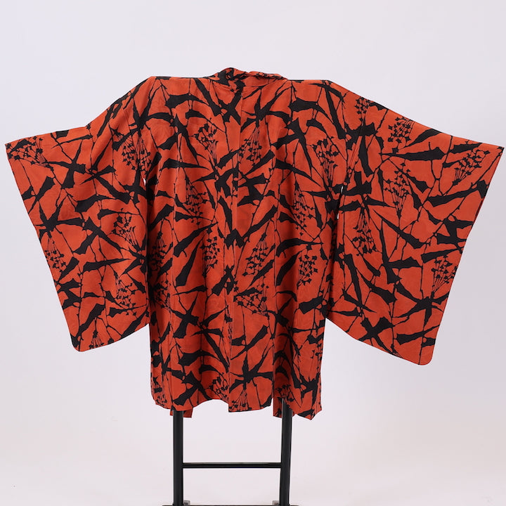 Vintage Japanese kimono  Jacket (Haori) -Msize 100% silk  / 503