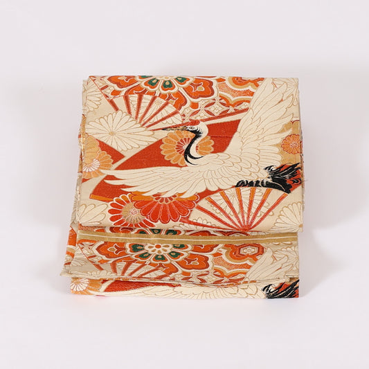 Vintage Japanese kimono sash belt (Maru-obi) 100%silk  / 63
