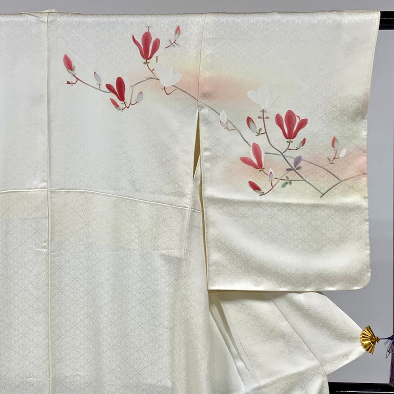 Japanese kimono  (Houmongi) M-size 100% silk  / 861