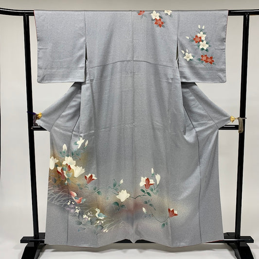 Japanese kimono  (Houmongi) L-size 100% silk  / 860