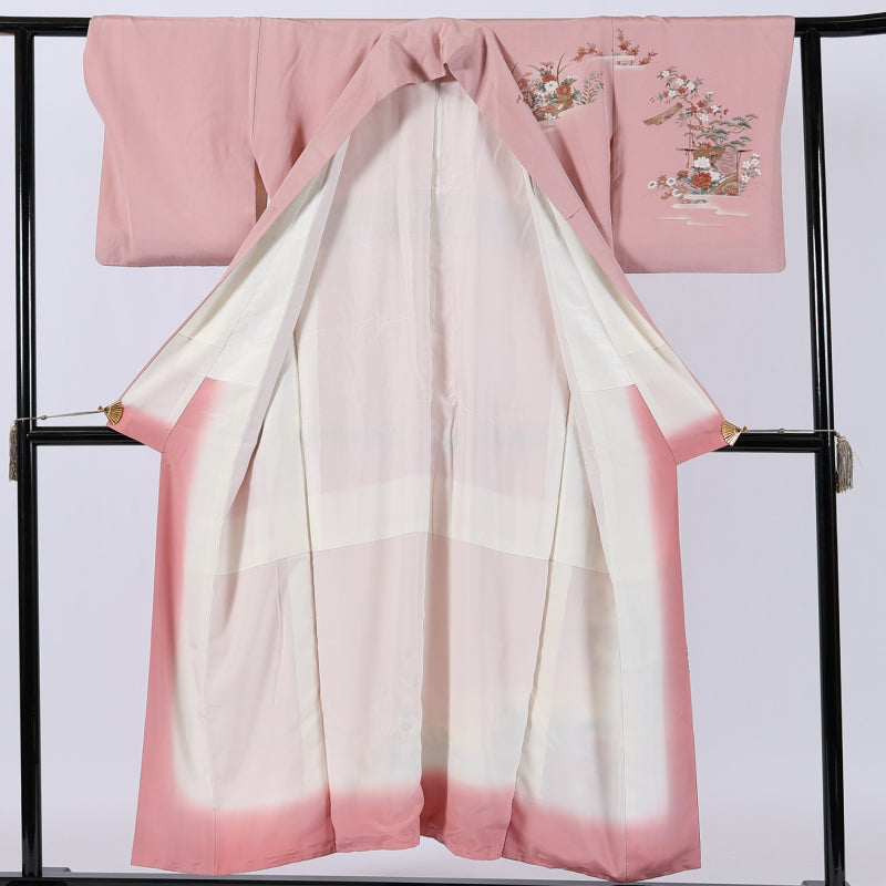 Japanese kimono  (Houmongi) S-size 100% silk  /  268